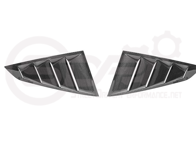 2024-UP FORD MUSTANG S650 | CARBON FIBER SIDE QUARTER WINDOW LOUVER SUN SHADE COVER